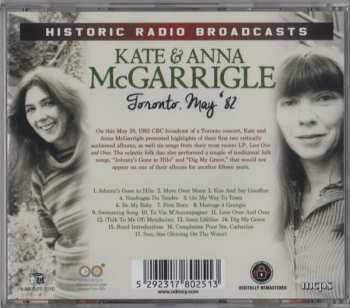 CD Kate & Anna McGarrigle: Toronto, May '82