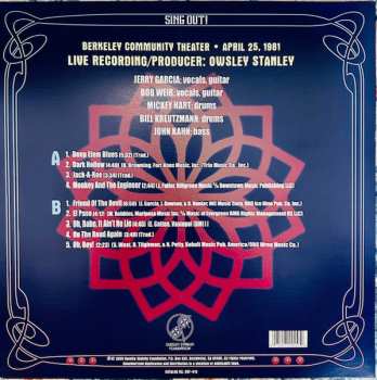 LP Bob Weir: Sing Out! Berkeley Community Theater April 25, 1981 CLR