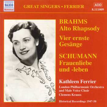Album The London Philharmonic Orchestra: Brahms: Alto Rhapsody / Schumann: Frauenliebe Und Leben (Ferrier) (1947-1950)