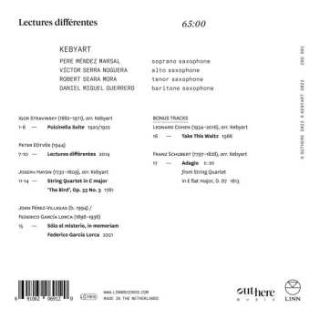 CD Kebyart Ensemble: Lectures Différentes: Stravinsky, Eötvös, Haydn & Pérez-Villegas