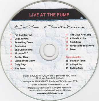 CD Keith Christmas: Live At The Pump