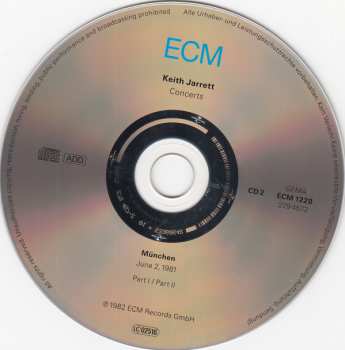3CD Keith Jarrett: Concerts (Bregenz München)
