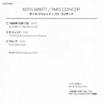 CD Keith Jarrett: Paris Concert LTD