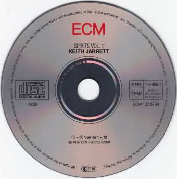2CD Keith Jarrett: Spirits