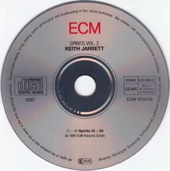 2CD Keith Jarrett: Spirits