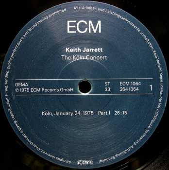 2LP Keith Jarrett: The Köln Concert