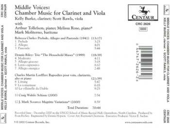 CD Scott Rawls: Middle Voices: Chamber Music For Clarinet And Viola