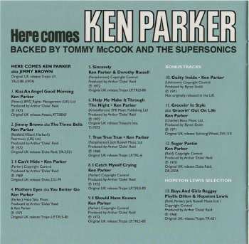 CD Ken Parker: Here Comes Ken Parker (Backed By Tommy McCook And The Supersonics)