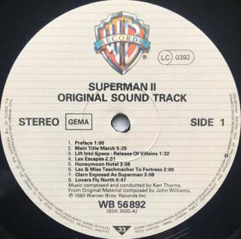 LP Ken Thorne: Superman II (Original Sound Track)