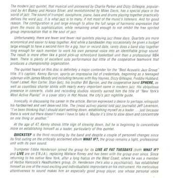 CD Kenny Barron Quintet: Quickstep