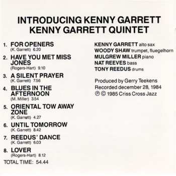CD Woody Shaw: Introducing Kenny Garrett