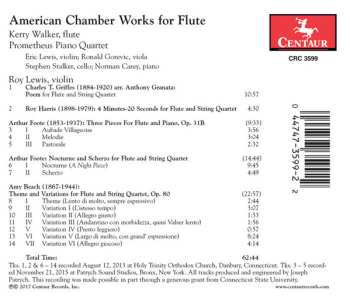 CD Kerry Walker: American Chamber Works For Flute