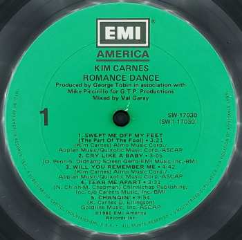 LP Kim Carnes: Romance Dance