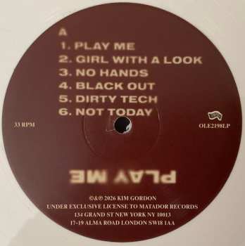 LP Kim Gordon: Play Me CLR | LTD