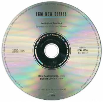 CD Johannes Brahms: Sonaten Für Viola Und Klavier