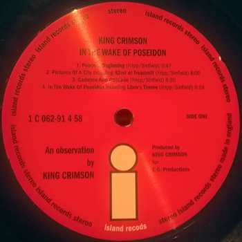 LP King Crimson: In The Wake Of Poseidon CLR