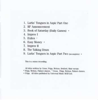 CD King Crimson: Live In Newcastle (December 8, 1972)