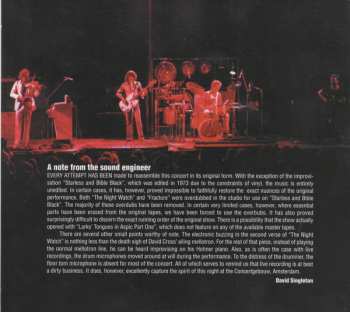 2CD King Crimson: The Night Watch (Live At The Amsterdam Concertgebouw November 23rd 1973)