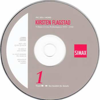 2CD Kirsten Flagstad: Volume 2: Live Performances 1935 - 1948