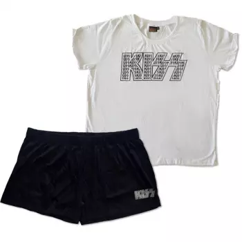 Dames Summer Pyjamas Logo Kiss Infill 