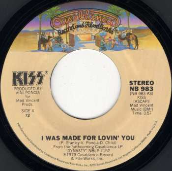 Album Kiss: I Was Made For Lovin' You / Hard Times