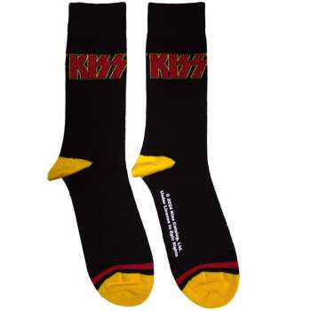 Merch Kiss: Enkelsokken Red Logo Kiss Single Stripe