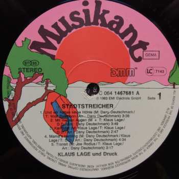 LP Klaus Lage: Stadtstreicher