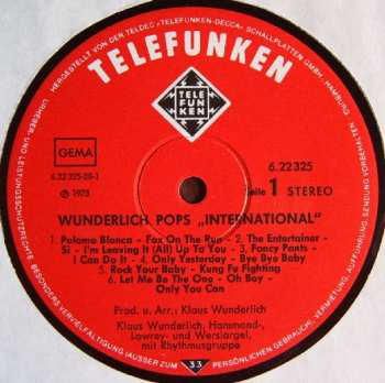 LP Klaus Wunderlich: Pops International - 28 Top Hits On Parade