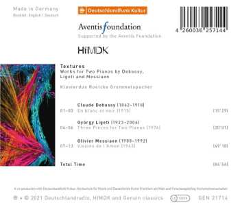 CD Klavierduo Roelcke Gremmelspacher: Textures