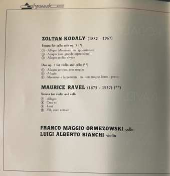 CD Maurice Ravel: Sonata For Cello Solo Op.8/ Duo For Violin And Cello Op. 7 / Sonata For Violin And Cello