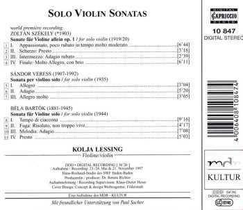 CD Kolja Lessing: Solo Violin Sonatas