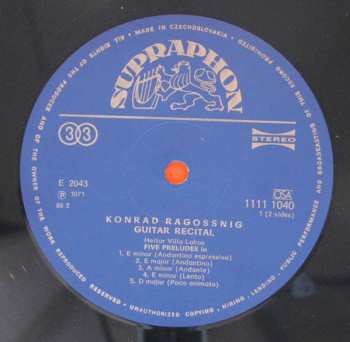 LP Konrad Ragossnig: Guitar Recital