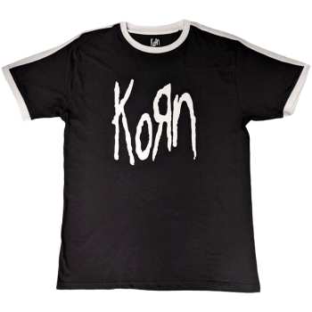 Merch Korn: Korn Unisex Ringer T-shirt: Logo (black) (small) S