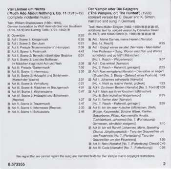 CD Erich Wolfgang Korngold: Complete Incidental Music: Much Ado About Nothing; Der Vampir
