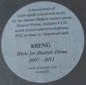 4LP/Doos Kreng: Works For Abattoir Fermé 2007 - 2011 LTD