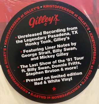 LP Kris Kristofferson: Live At Gilley's CLR