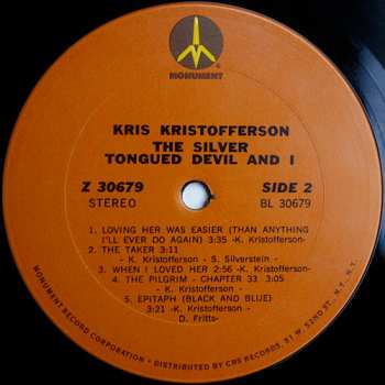LP Kris Kristofferson: The Silver Tongued Devil And I