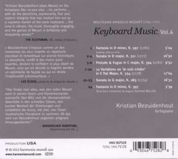 CD Wolfgang Amadeus Mozart: Keyboard Music, Vol. 4