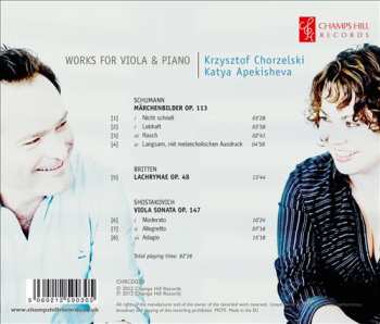 CD Katya Apekisheva: Works for Viola & Piano