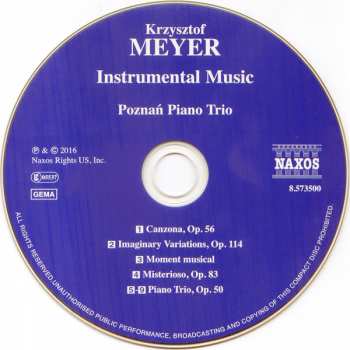 CD Krzysztof Meyer: Instrumental Music