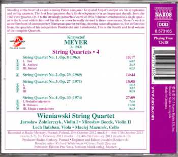 CD Krzysztof Meyer: String Quartet Nos. 1, 2, 3 And 4
