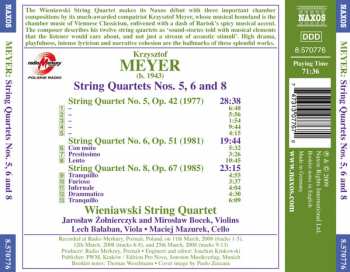 CD Krzysztof Meyer: String Quartets Nos. 5, 6 And 8