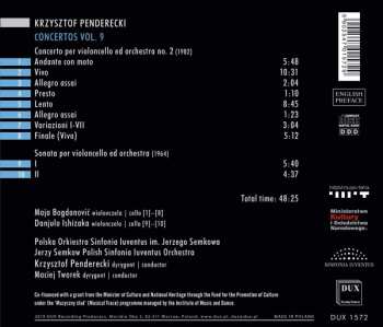 CD Krzysztof Penderecki: Concertos Vol. 9