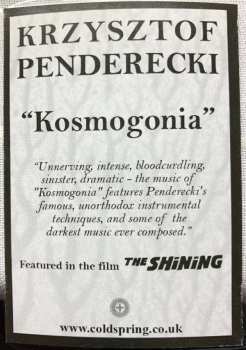 CD Krzysztof Penderecki: Kosmogonia