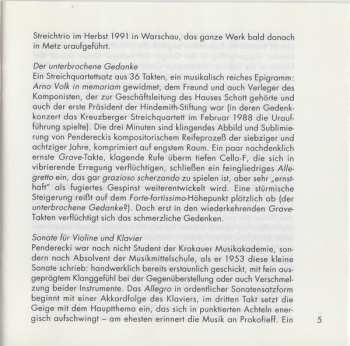 CD Krzysztof Penderecki: Musica Da Camera