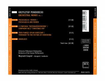 CD Krzysztof Penderecki: Orchestral Works Vol. 1
