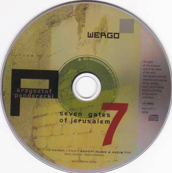 CD Krzysztof Penderecki: Seven Gates Of Jerusalem