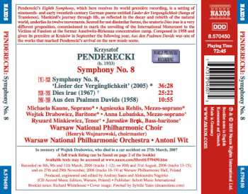 CD Krzysztof Penderecki: Symphony No. 8 / Dies Irae • Aus Den Psalmen Davids