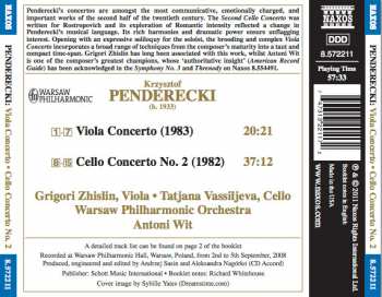 CD Krzysztof Penderecki: Viola Concerto • Cello Concerto No. 2