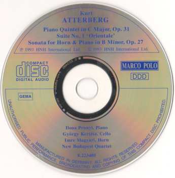 CD Kurt Atterberg: Chamber Music Vol. 2